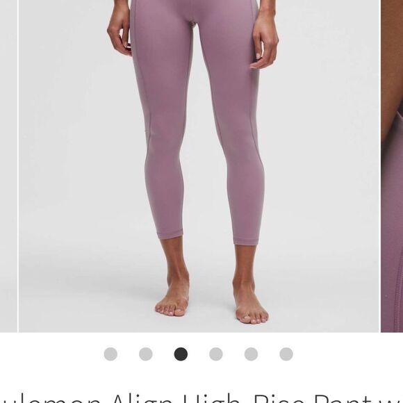 NWT New LULULEMON HR High Rise Align Pant 25” Pockets LVLX Lavender Lux 0 - Picture 3 of 7